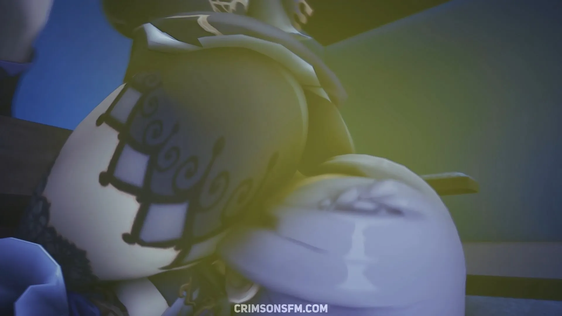 Lisa farts on Keqing with gas cloud – Gas fetish SFM preview 2