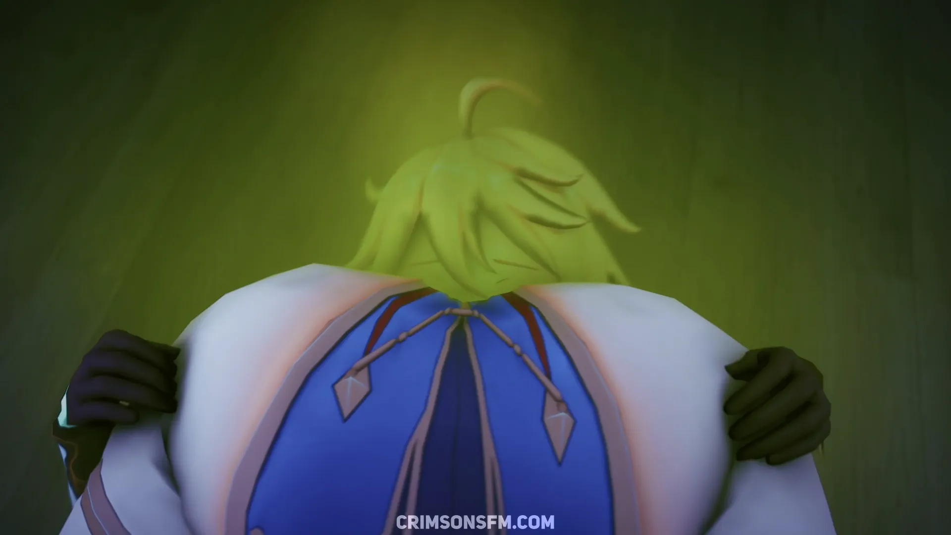 Mona farts on Aether with gas cloud — Gas fetish SFM preview 2