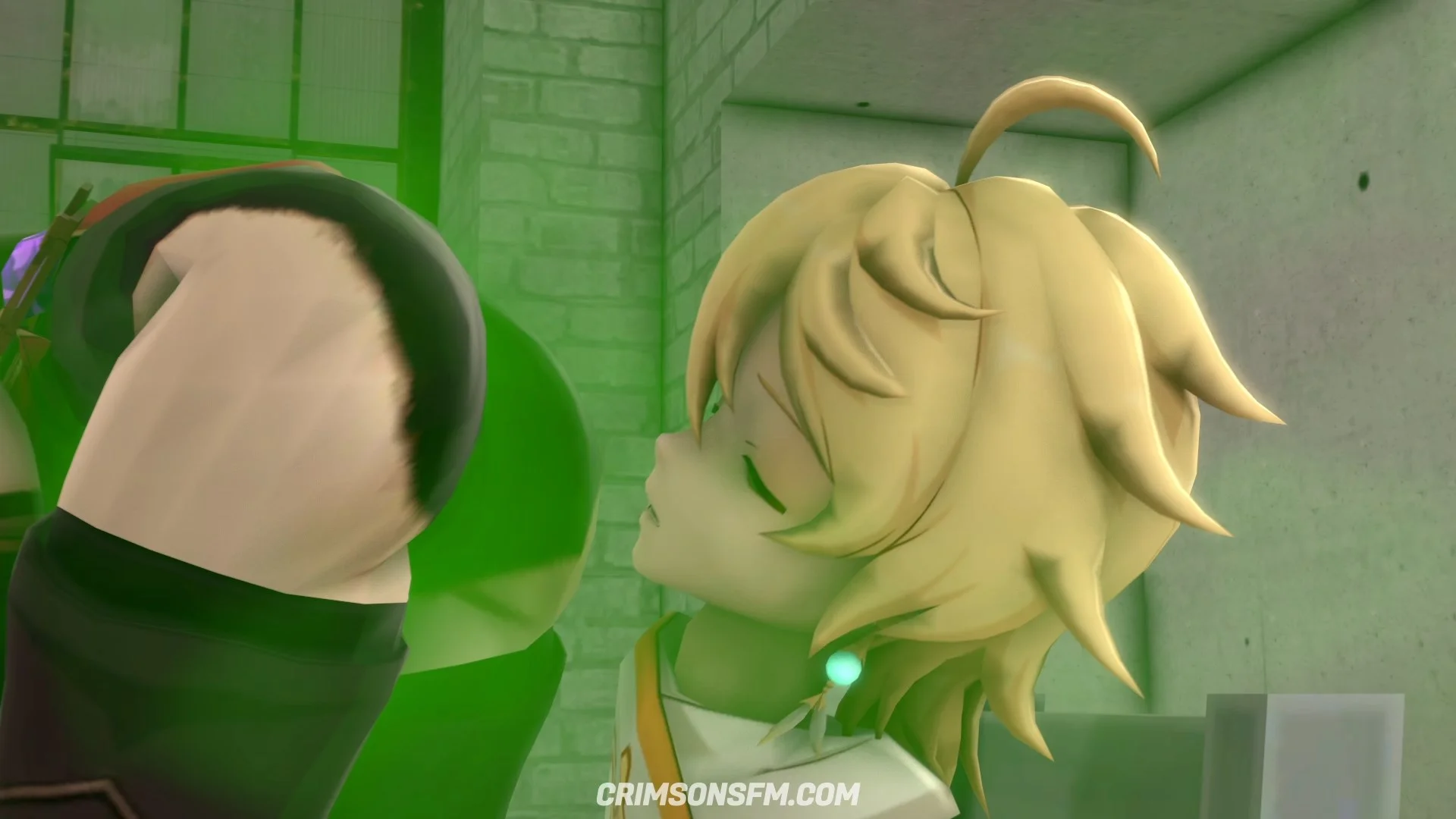 Beidou farts on Aether with gas cloud – Gas fetish SFM preview 3
