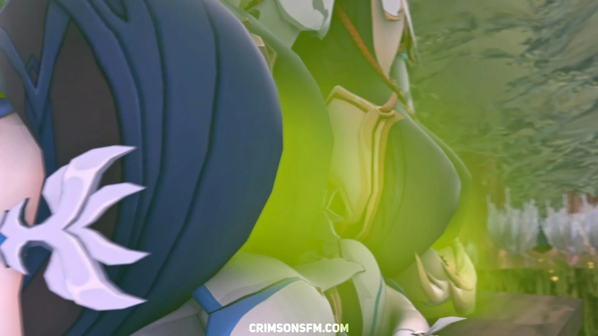 Shenhe and Eula fart on Lumine with gas cloud – Gas fetish SFM preview 3