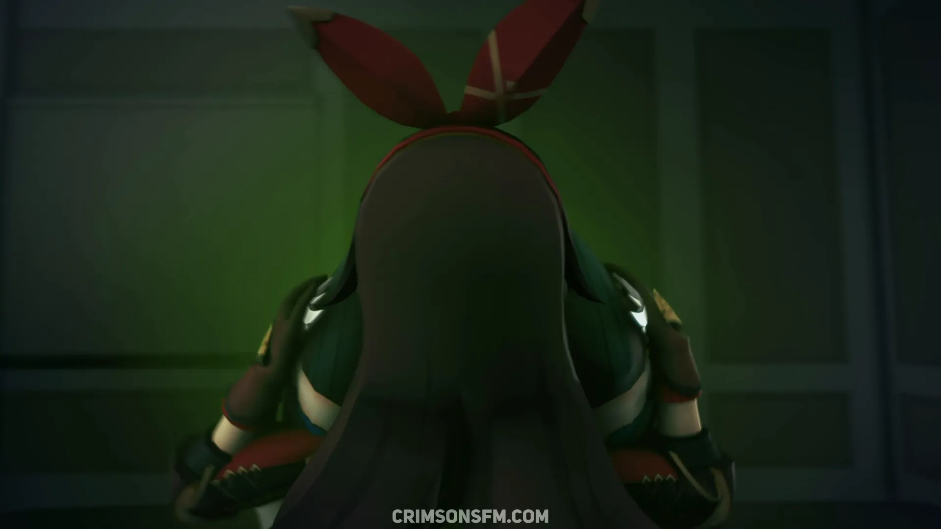 Eula farts on Amber with gas cloud — Gas fetish SFM preview 3