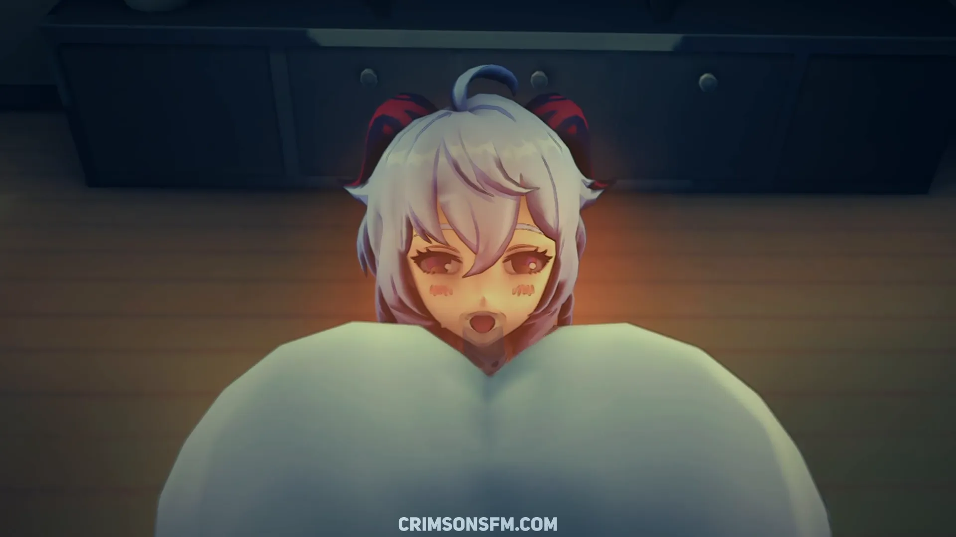 Yae Miko farts on Ganyu with gas cloud — Gas fetish SFM preview 3