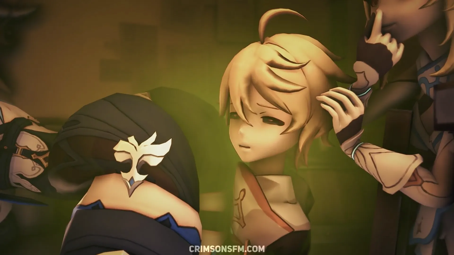 Eula farts on Aether and Lumine with gas cloud — Gas fetish SFM preview 3