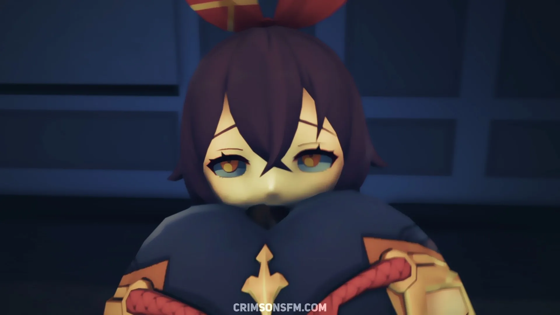 Shenhe farts on Amber – pooping scene with scat alternative – fetish SFM preview 1