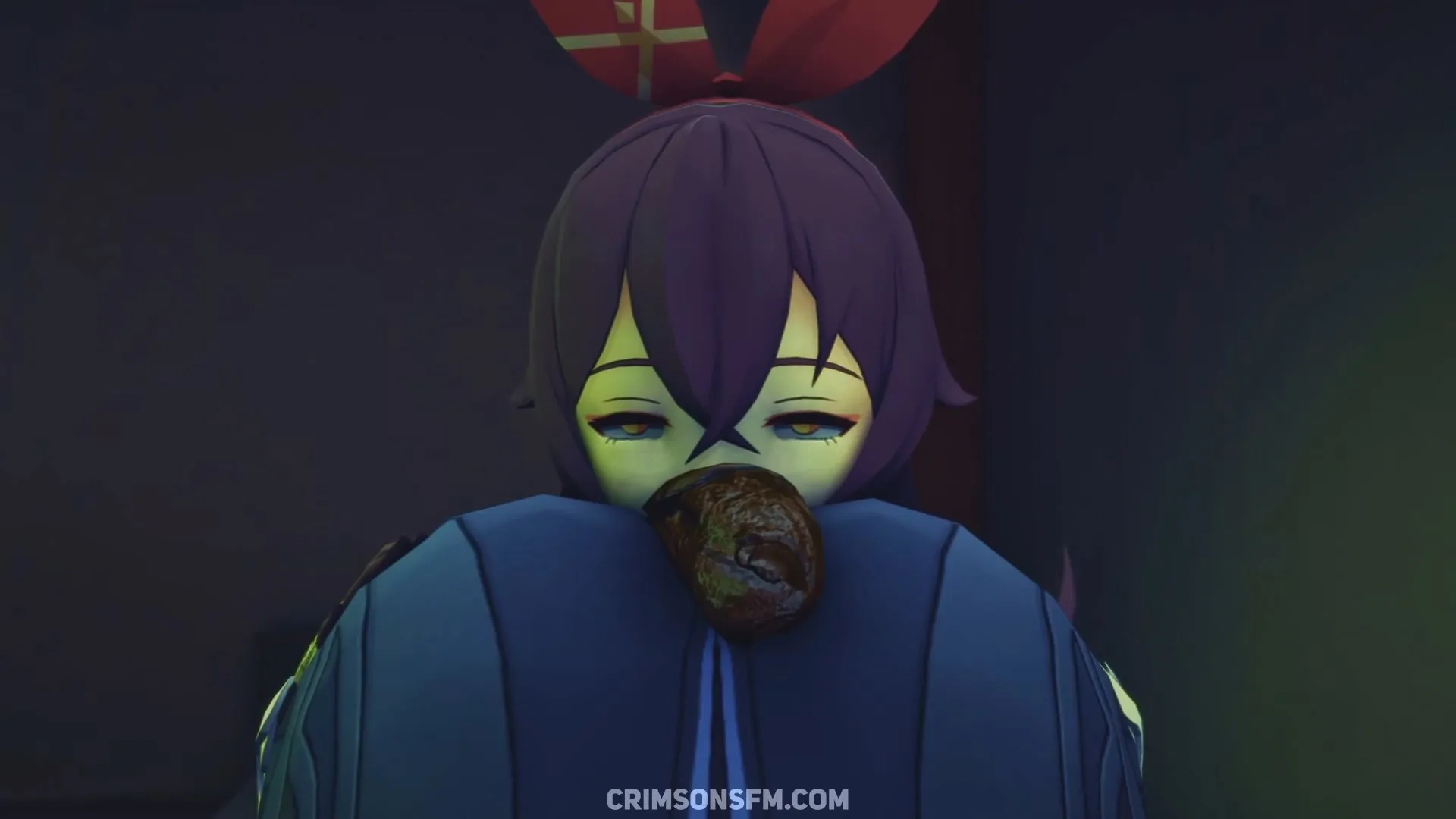 Eula farts on Amber – pooping scene with scat alternative – fetish SFM preview 1