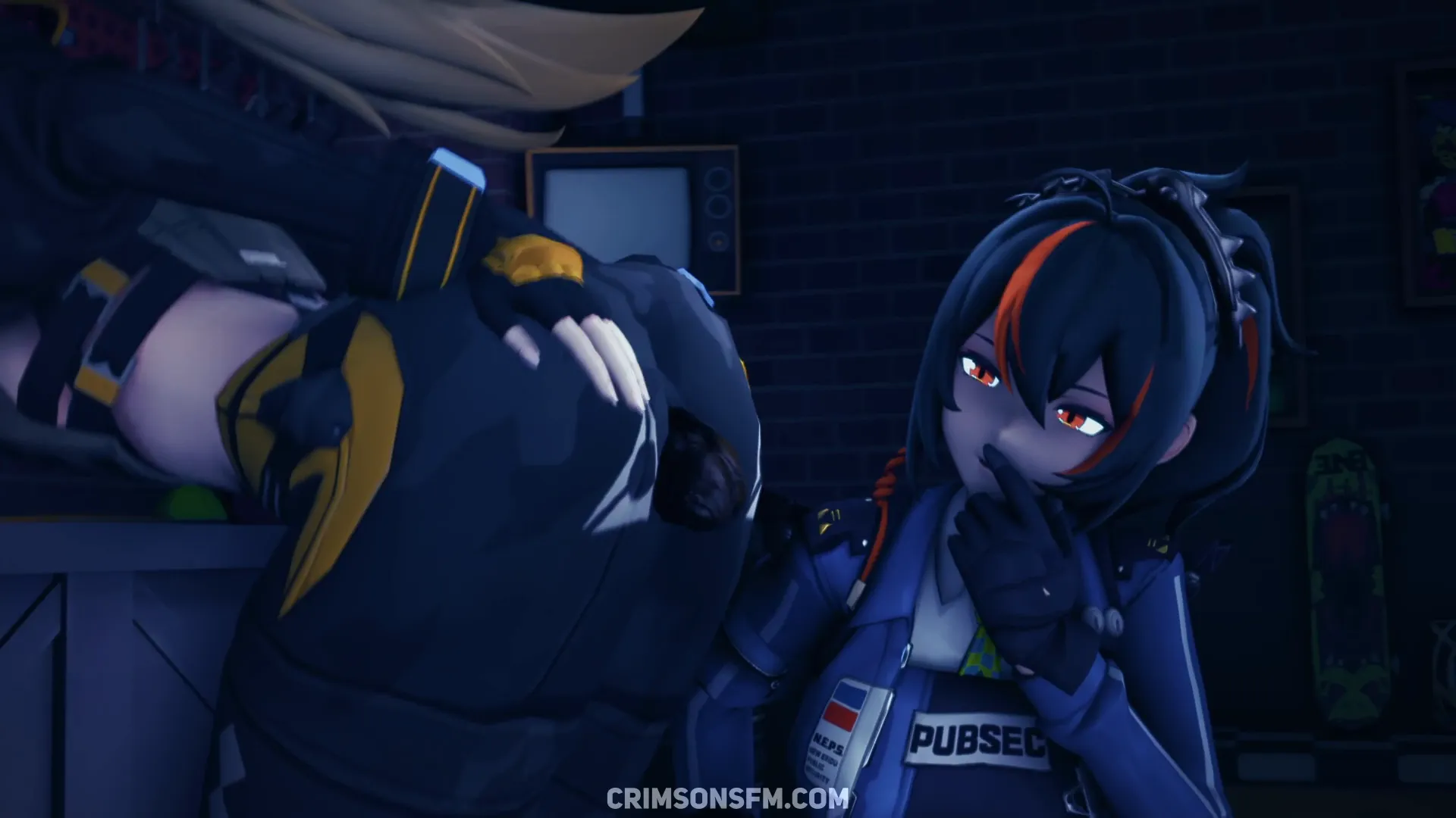 Zhu Yuan and Trigger fart on each other – pooping scene with scat alternative – fetish SFM preview 2