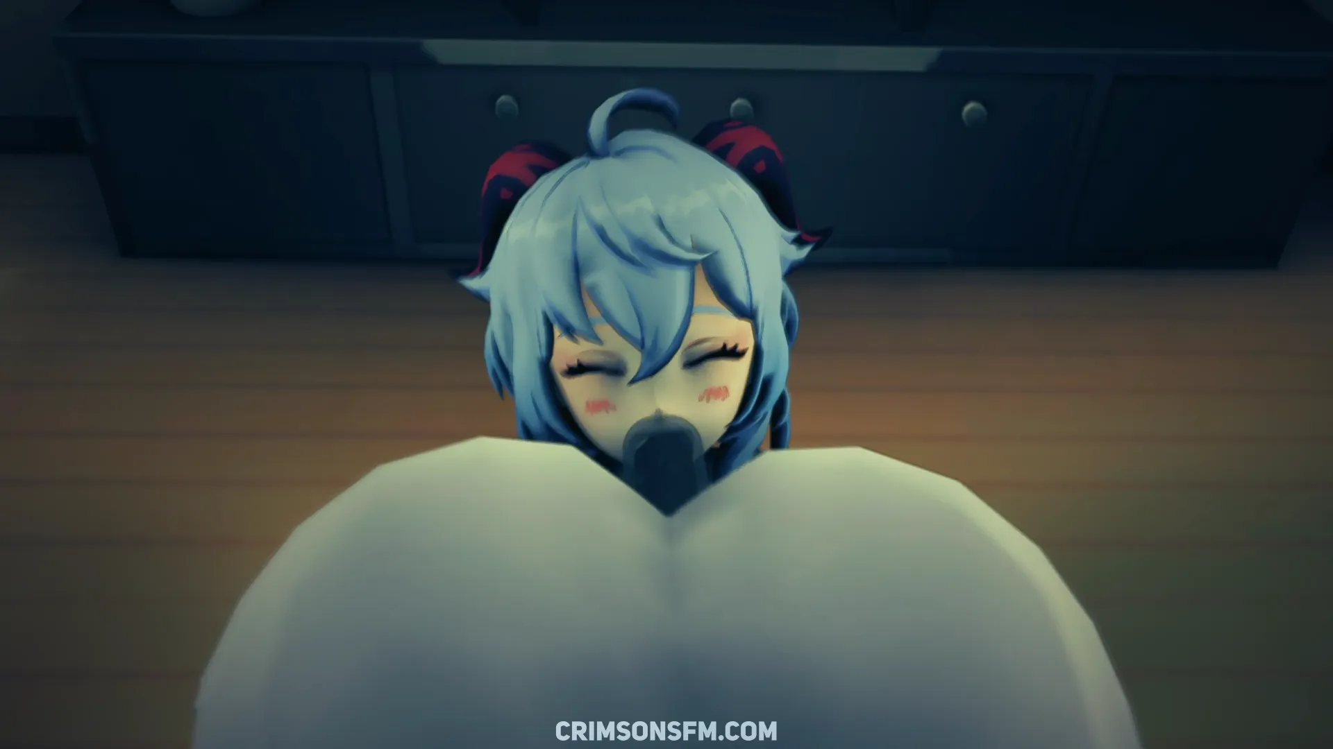 Yae Miko farts on Ganyu — pooping scene with scat alternative — fetish SFM preview 2