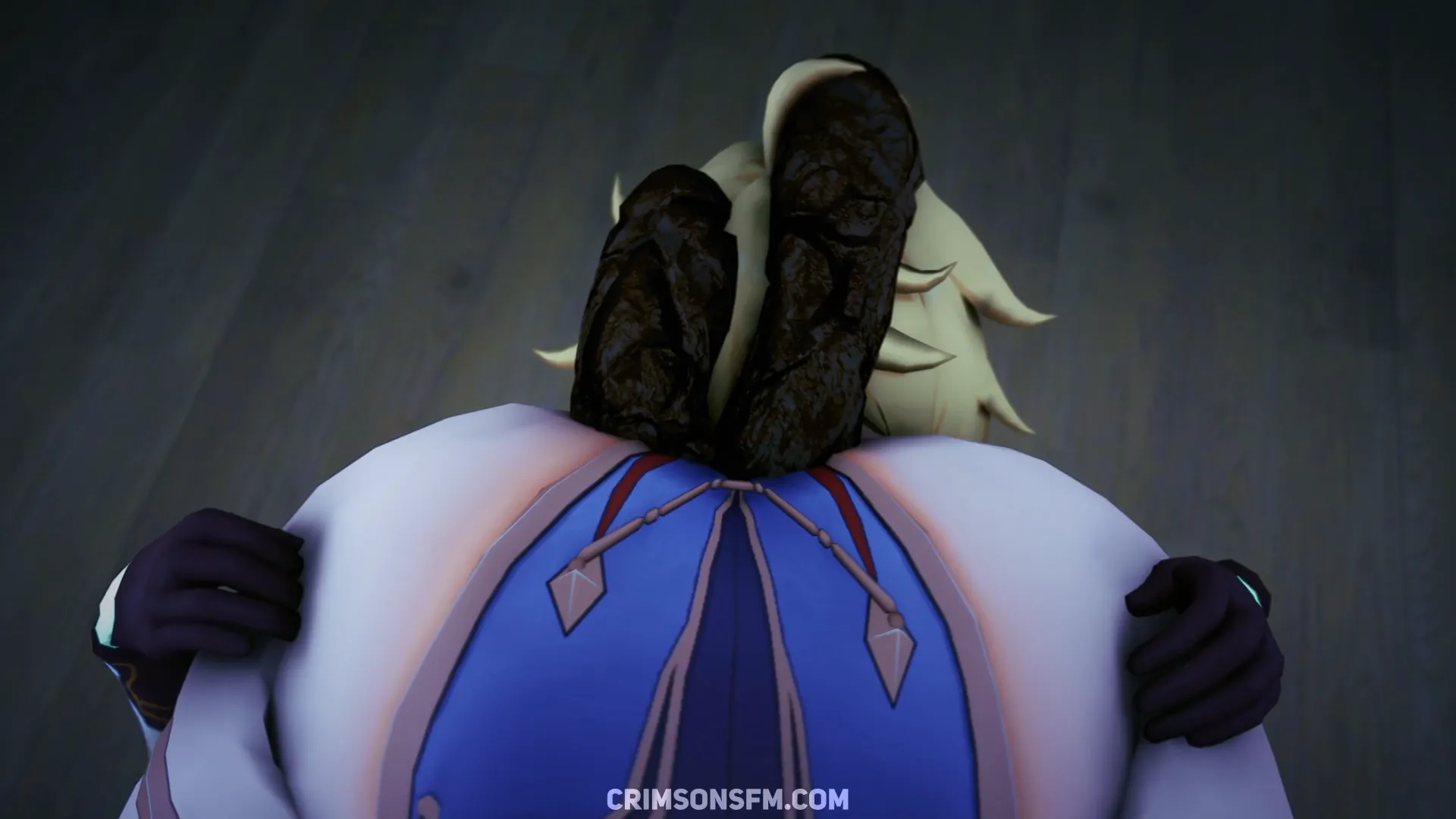 Mona farts on Aether — pooping scene with scat alternative — fetish SFM preview 2