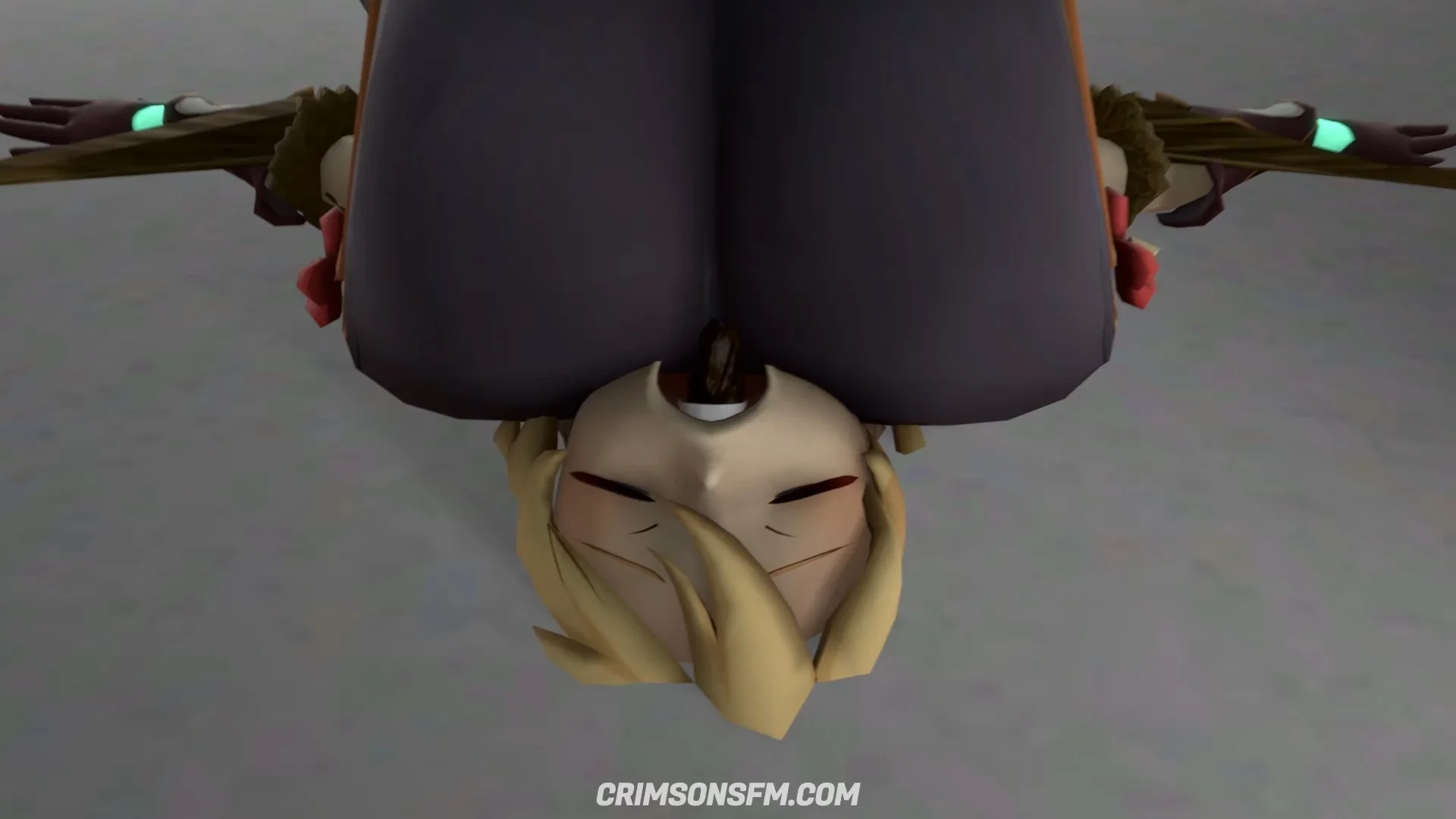 Shenhe farts on Aether – pooping scene with scat alternative – fetish SFM preview 2