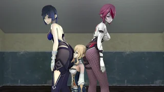 Yelan and Rosaria fart on Jean