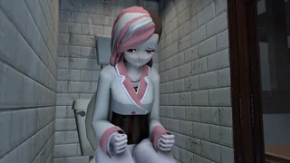 Neopolitan farts on a Toilet