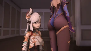 Mona farts on Shenhe