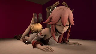Yae Miko farts on Aether
