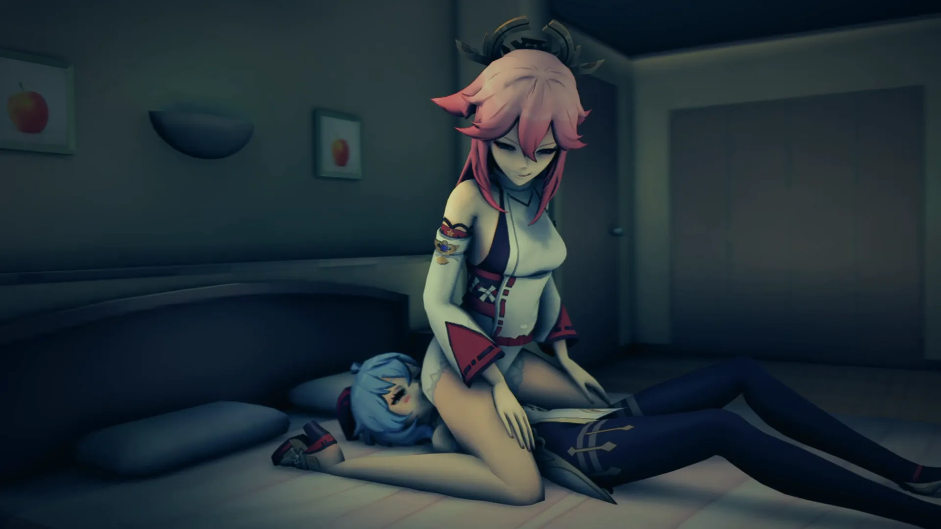 Yae Miko farts on Ganyu