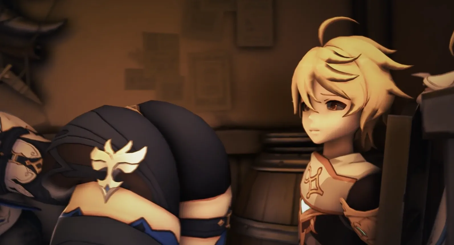 Eula farts on Aether and Lumine